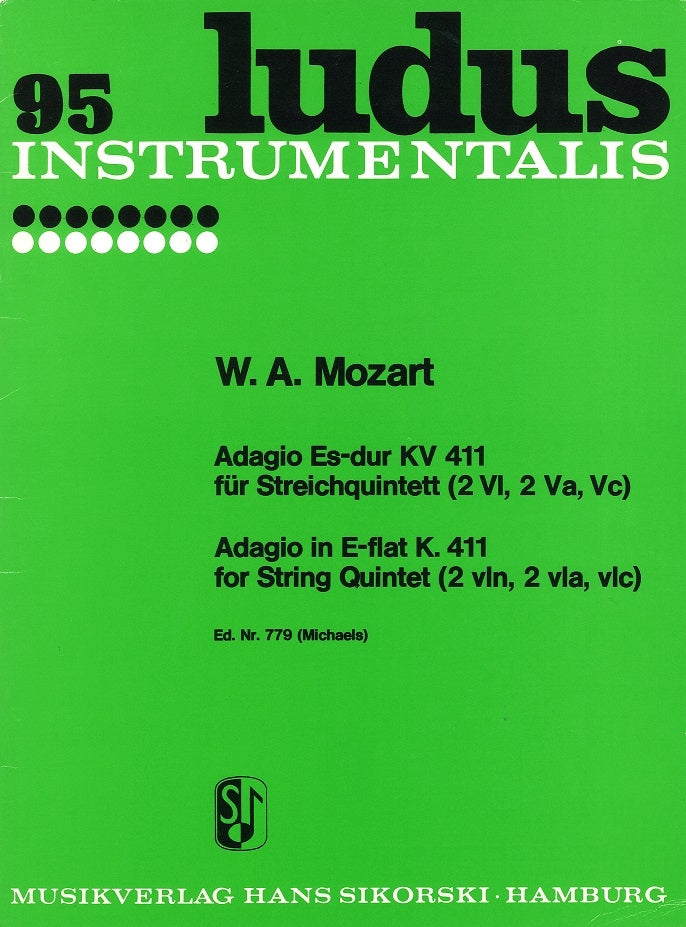 Mozart, Adagio in Es KV 411 (2Vn,2Va,Vc) (Sikorski)