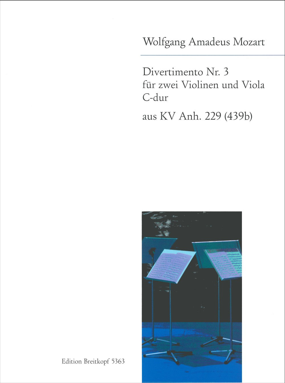 Mozart, Divertimento KV 439b/3 (2Vn,Va) (Breitkopf)
