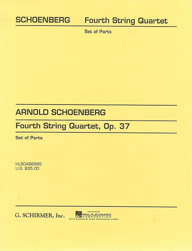 Schonberg, String Quartet No. 4 op. 37 (G.Schirmer)