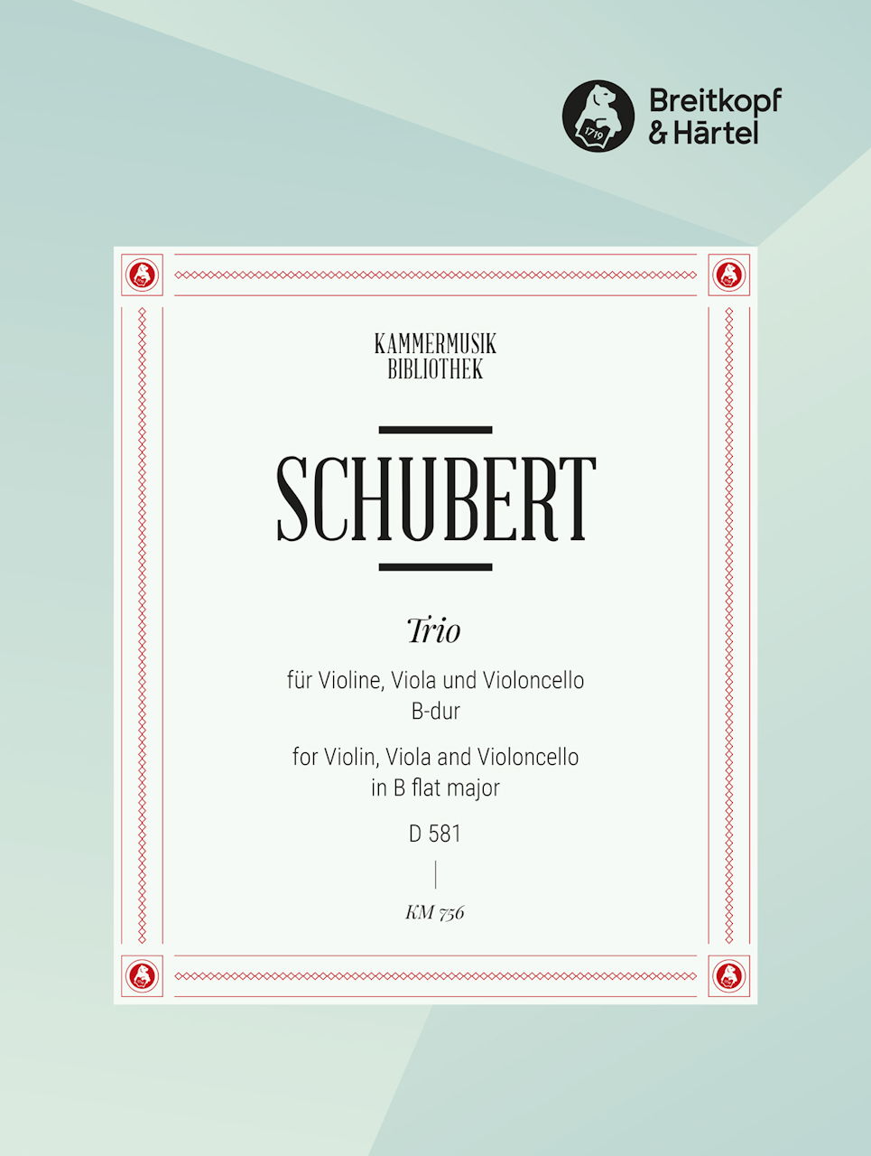Schubert, String Trio D 581 (Vn,Va,Vc) (Breitkopf)