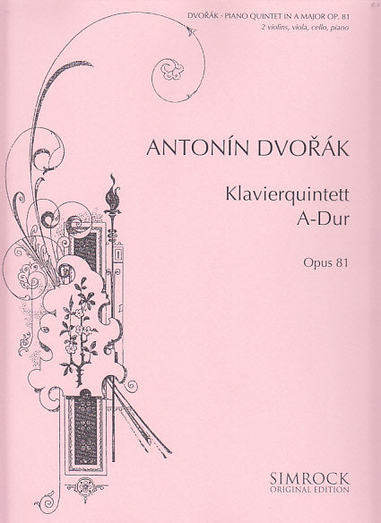 Dvorak, Piano Quintet op. 81 in A, B 155 (Simrock)