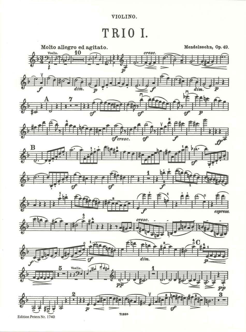 Mendelssohn, Piano Trios op. 49, 66 (Peters)