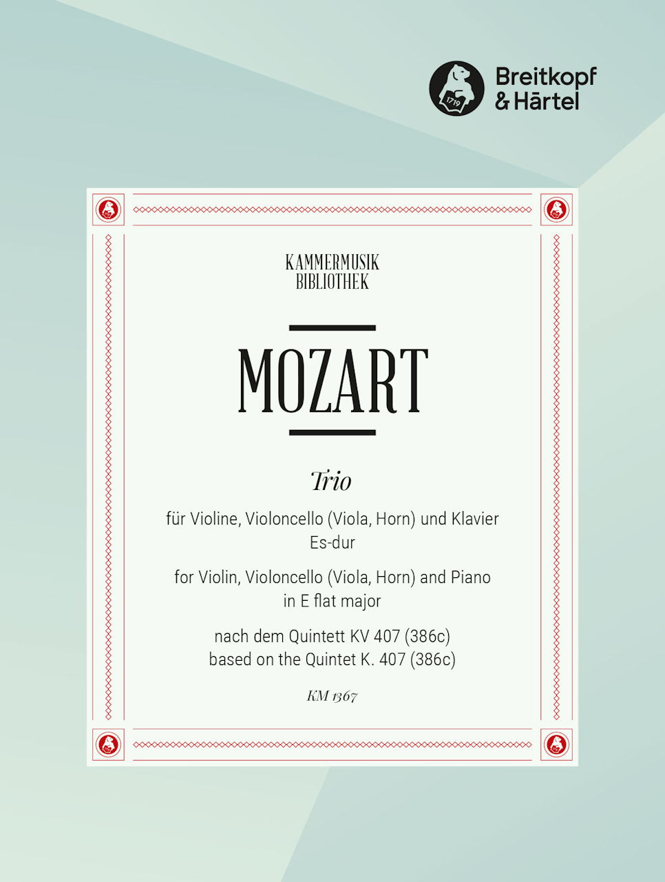 Mozart, Trio in Es nach KV 407 (Vn,Vc,Pf (Breitkopf)