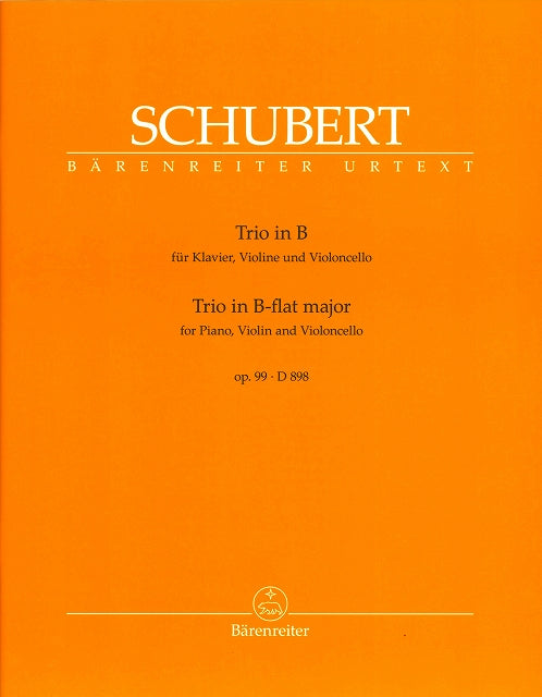 Schubert, Trio D 898 in Bb op. 99 (Barenreiter)