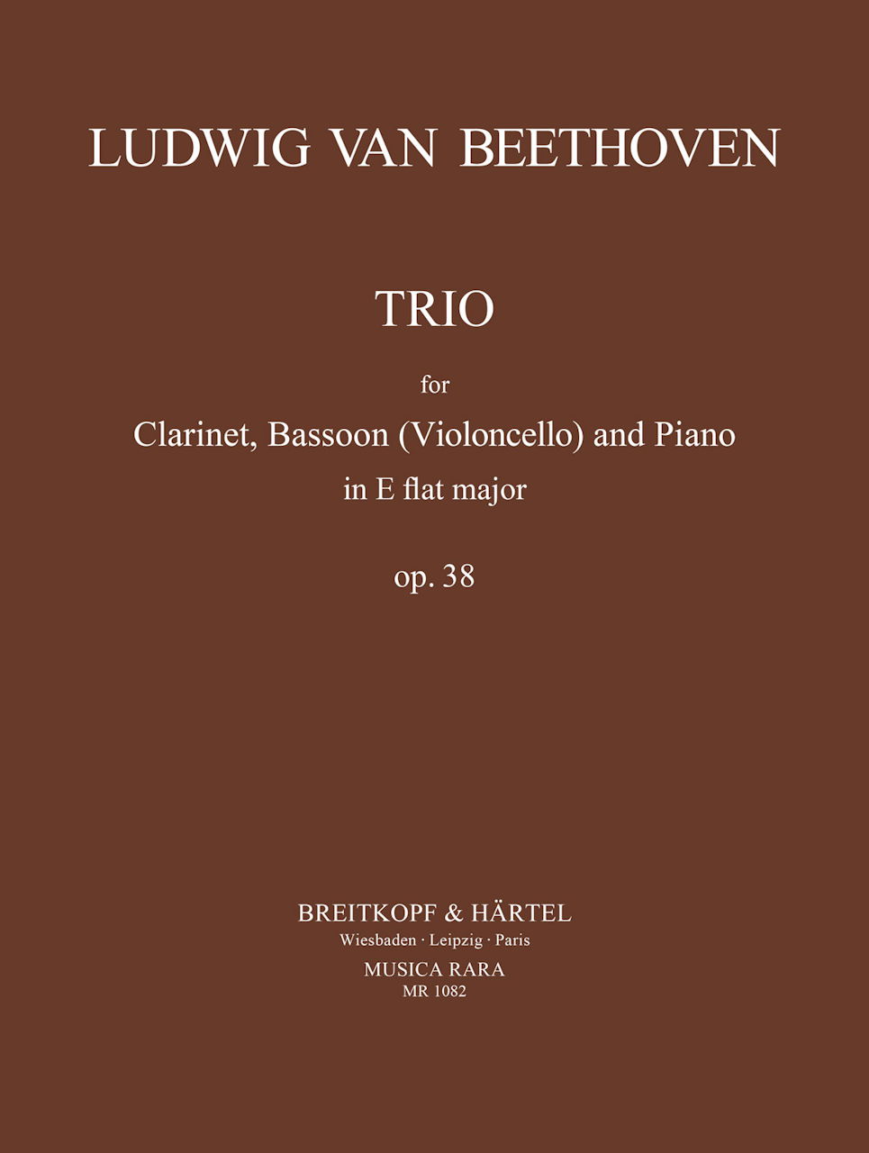 Beethoven, Trio op. 38 (Cl,Vc/Bn,Pf) (Musica Rara)