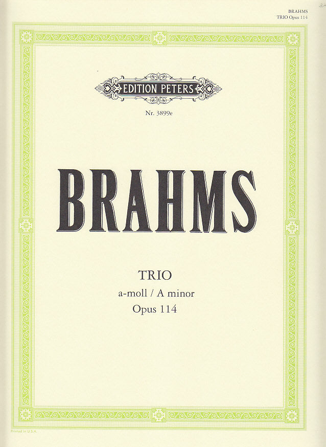 Brahms, Trio op. 114 in a (Cl/Va,Vc,Pf) (Peters)