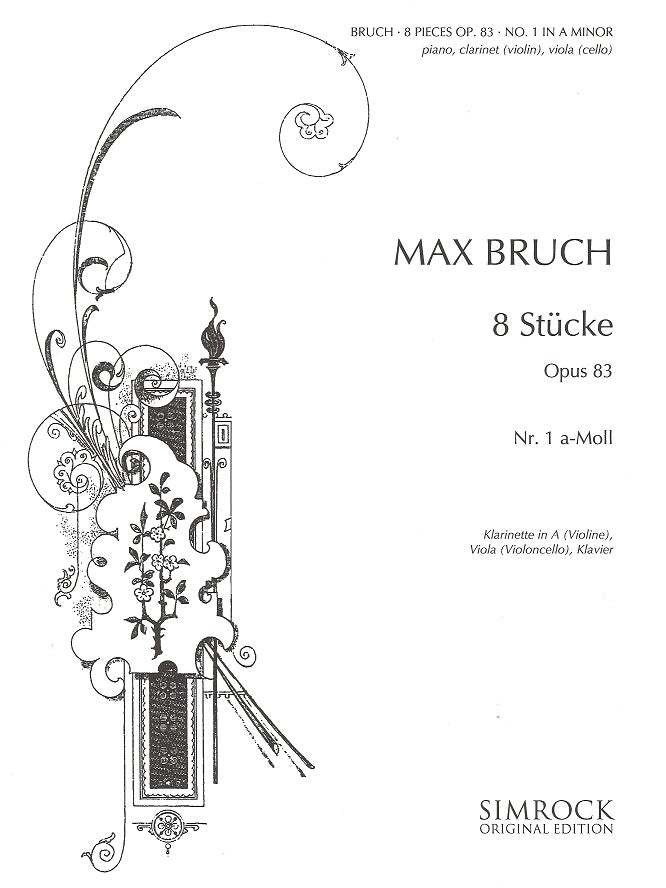 Bruch, 8 Pieces op. 83, no. 1 (Cl,Va,Pf) (Simrock)
