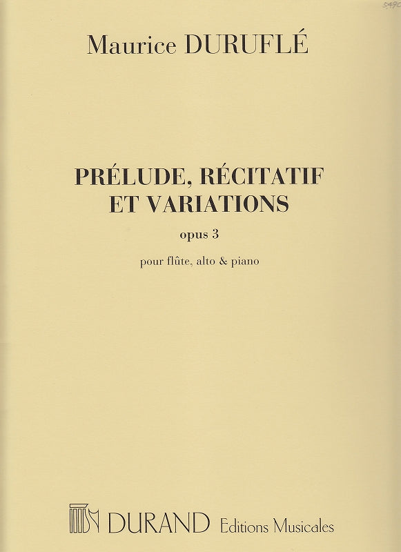 Durufle, Prelude, Recitatif & Variations (Durand)