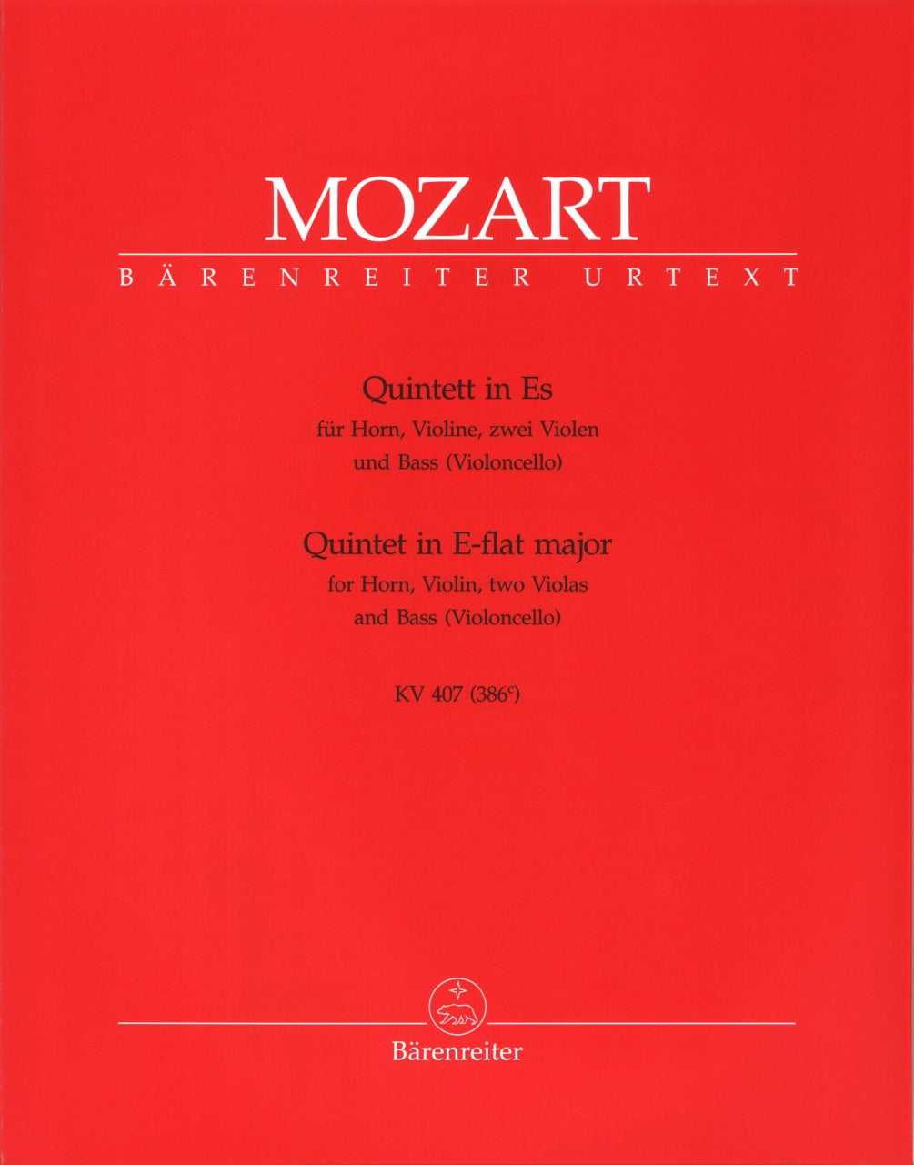 Mozart, Quintet KV 407(386c) (Hn,Str) (Barenreiter)