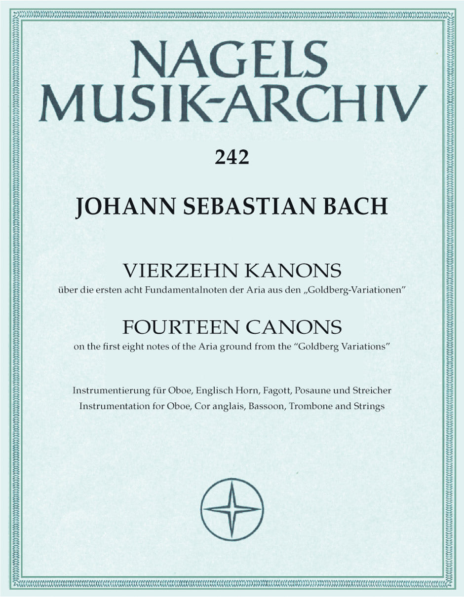 Bach, 14 Kanons BWV 1087 (Meylan) (Nagel/Barenreiter)