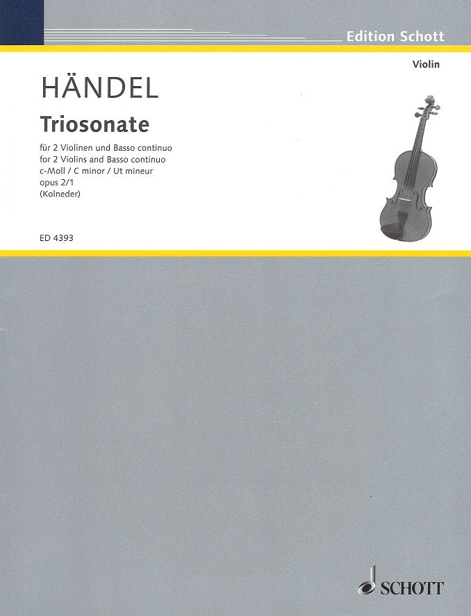 Handel, Sonate op. 2/1 in c (2Vn,Bc) (Schott)