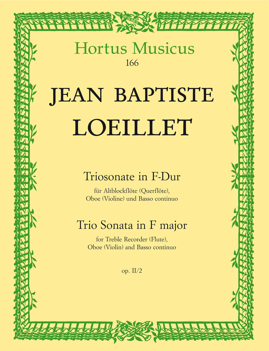 Loeillet, Trio Sonata op. 2/2 in F (Barenreiter)