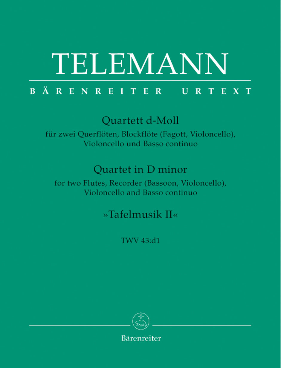 Telemann, Quartett d-moll [Tafelmusik II (Barenreiter)