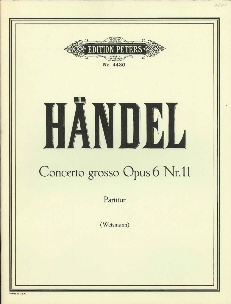 Handel, Concerto op. 6/11 Full Score (Peters)