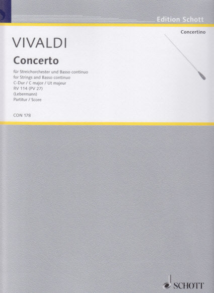 Vivaldi, Concerto in C, F 11/44, RV 114 (Schott)