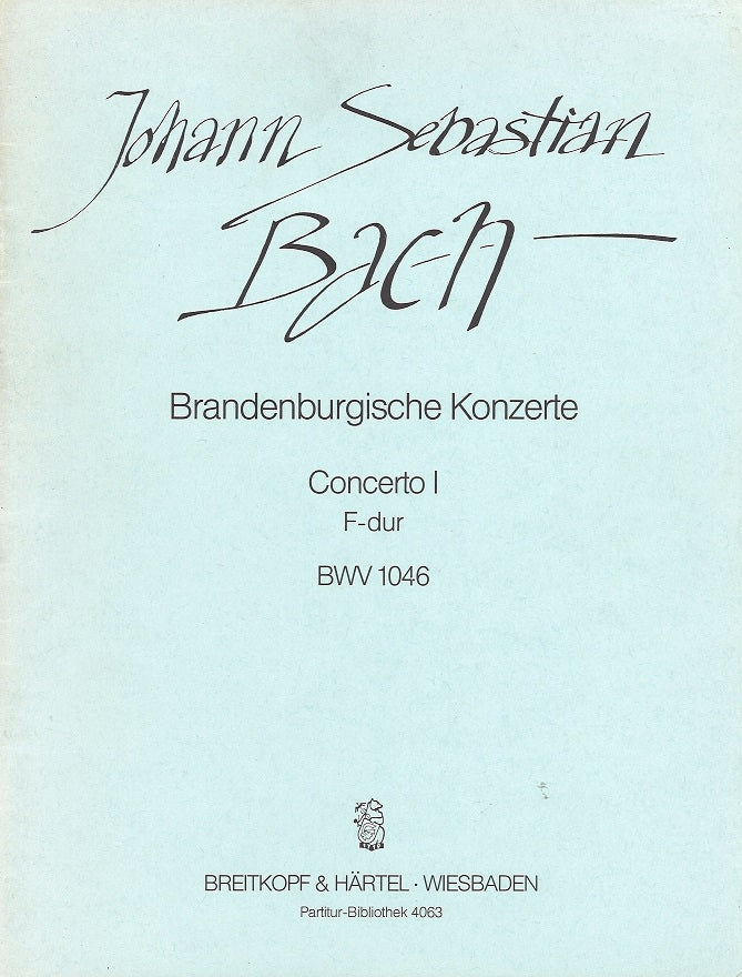 Bach, Brandenburg Concerto 1 Full Score (Breitkopf)