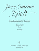 Bach, Brandenburg Concerto 6 Full Score (Breitkopf)