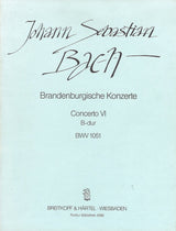 Bach, Brandenburg Concerto 6 Full Score (Breitkopf)