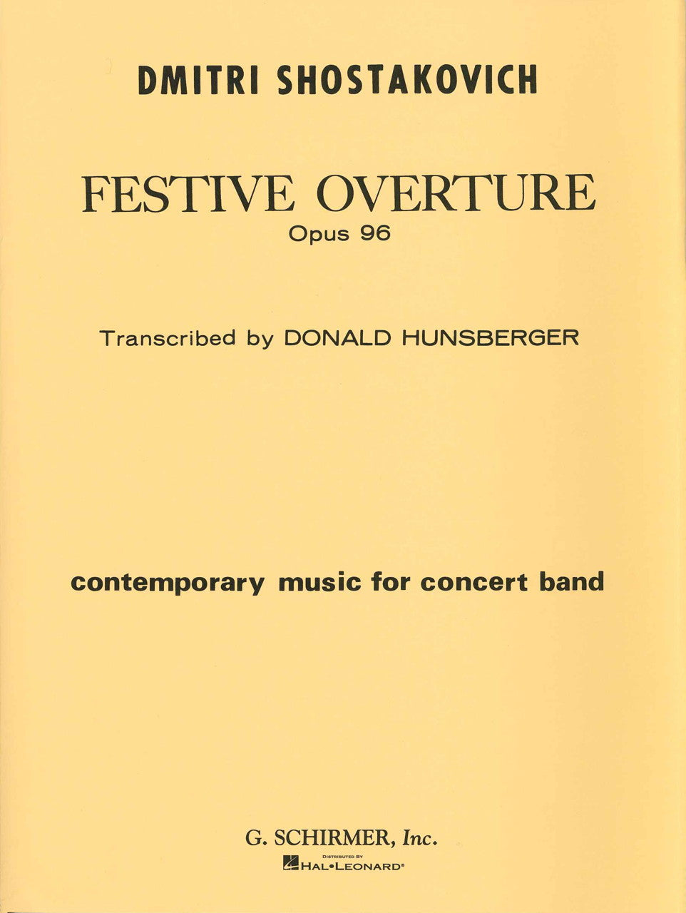 Shostakovich, Festive Overture op. 96 (G.Schirmer/Hal Leonard)