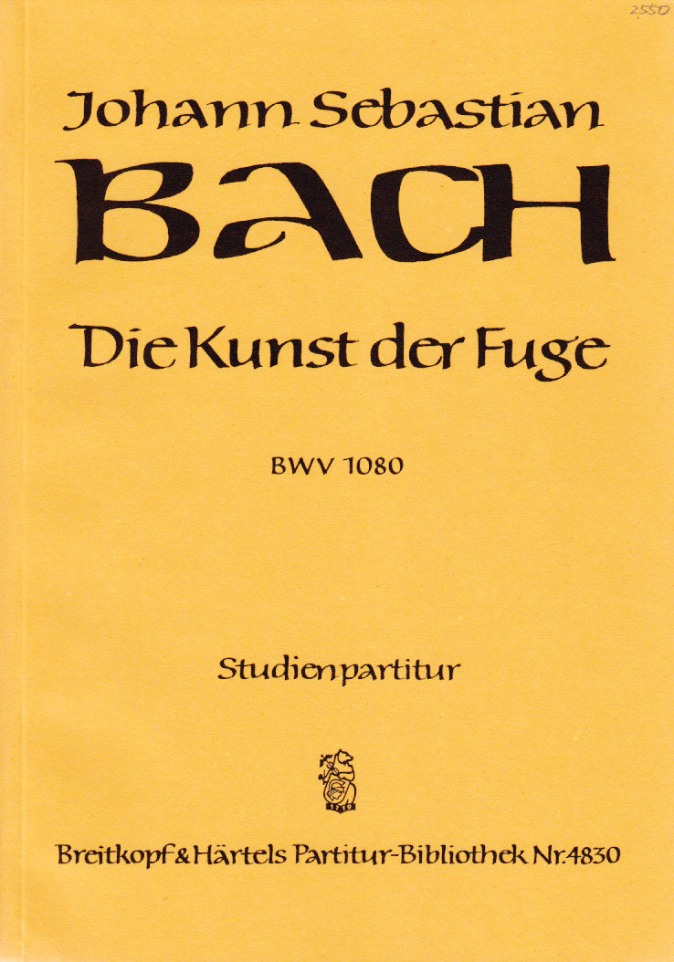 Bach, Kunst der Fuge: mit Klavierauszug (Breitkopf)
