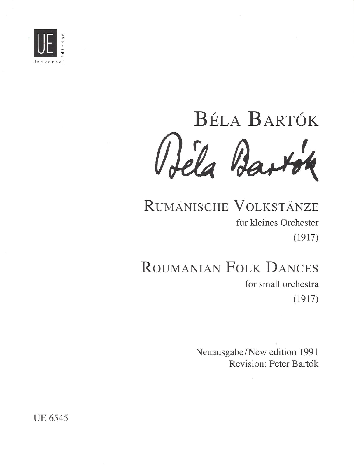 Bartok, Rumanische Volkstanze fur Orch (Universal)