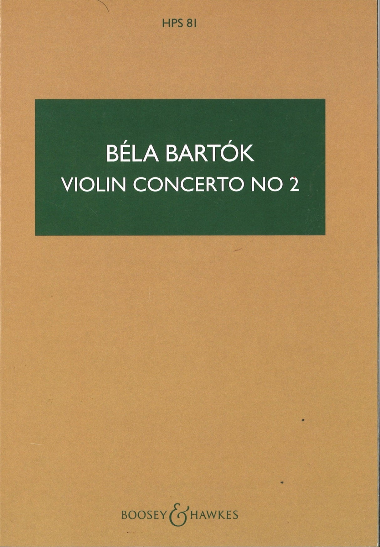 Bartok, Concerto for Violin No. 2 (Boosey)