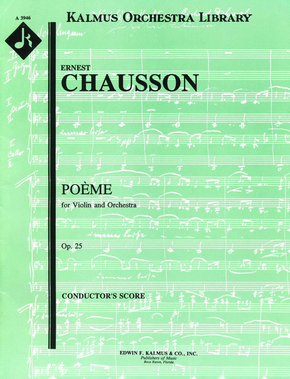 Chausson, Poeme op. 25: Score & Parts (E.F.Kalmus)