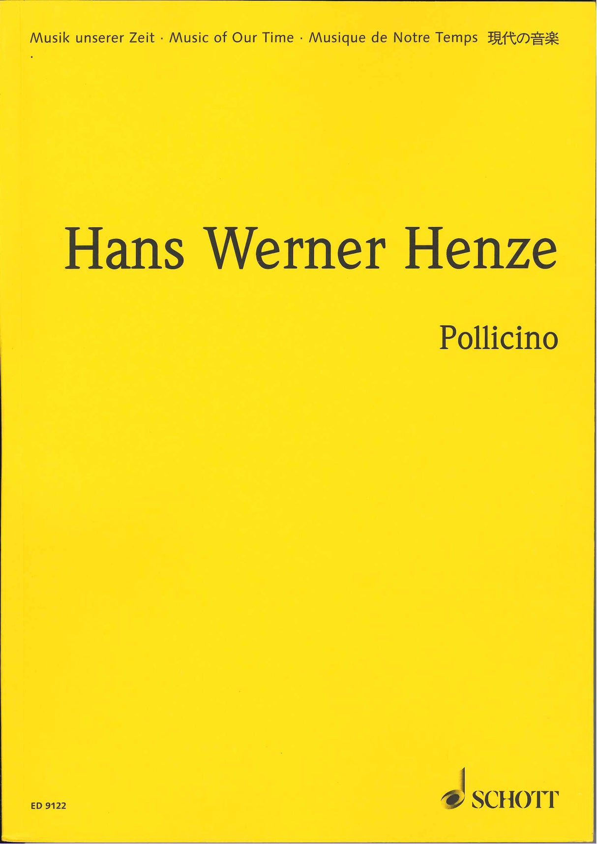 Henze, Pollicino: Favola per musica (Schott)