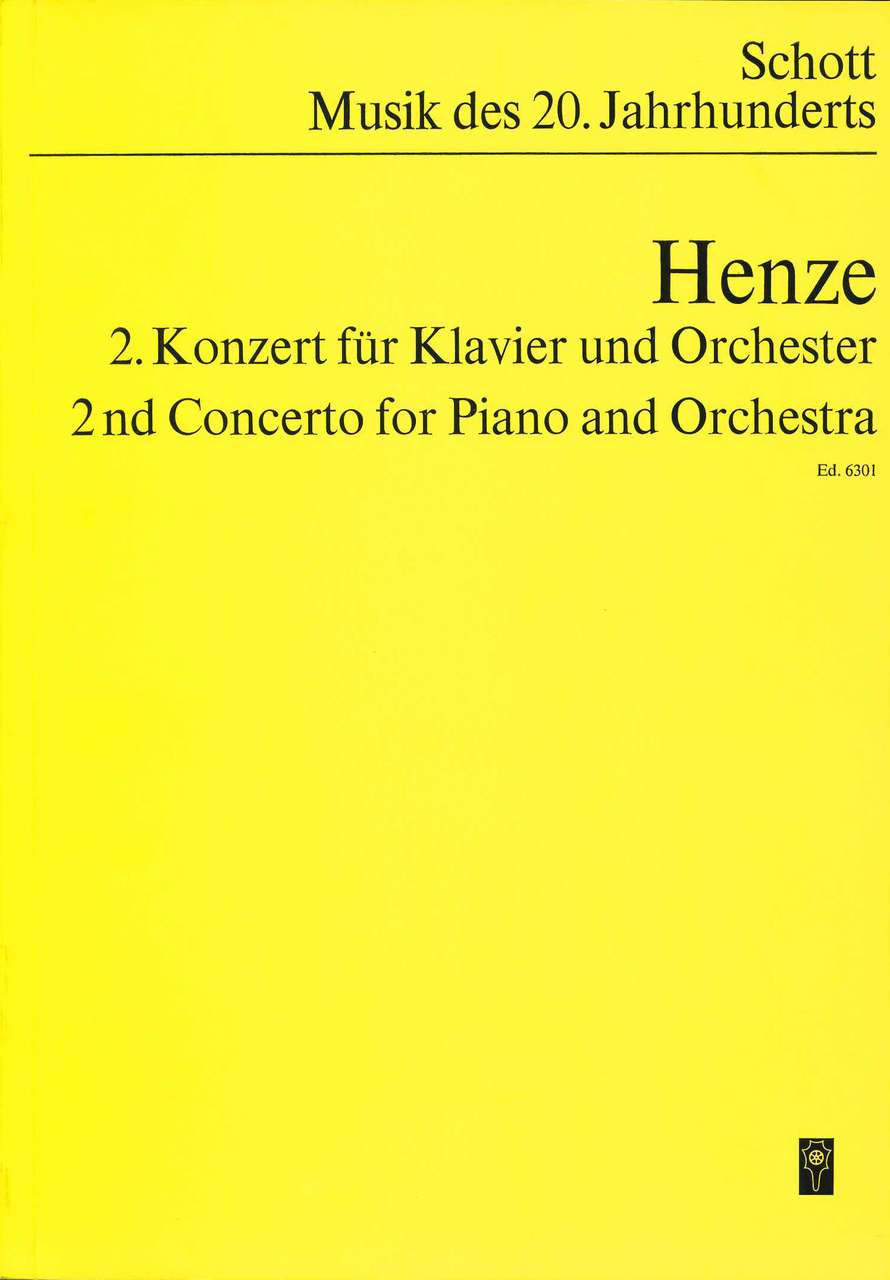 Henze, Concerto for Piano No. 2 (Schott)