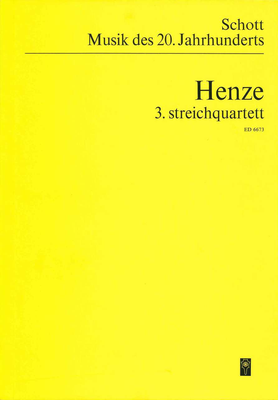 Henze, Streichquartett Nr. 3 (1976) (Schott)