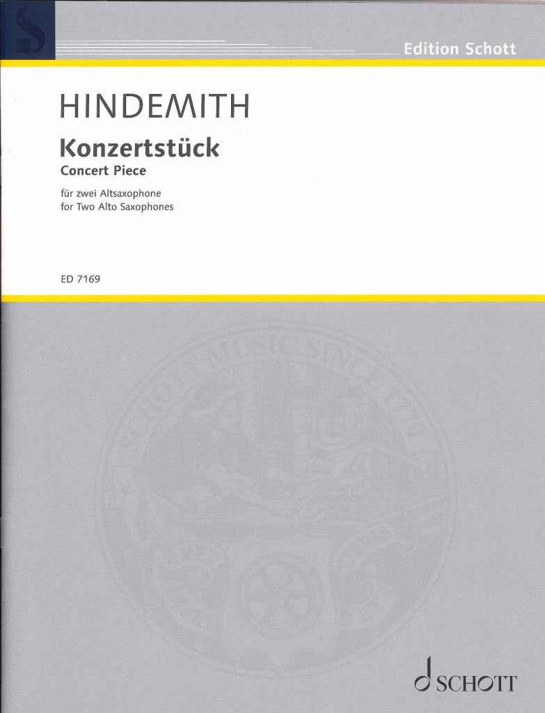 Hindemith, Konzertstucke (AA Sax) (Schott)
