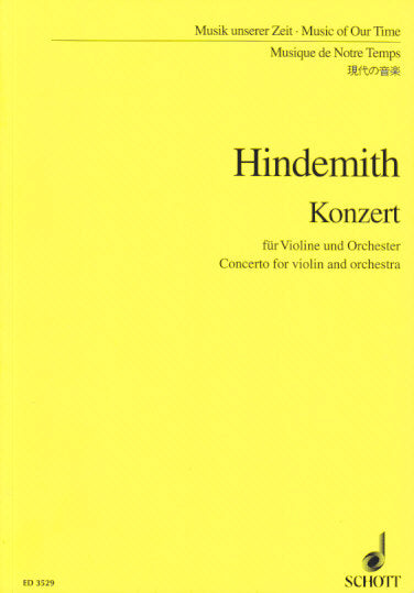 Hindemith, Concerto for Violin (1939) (Schott)