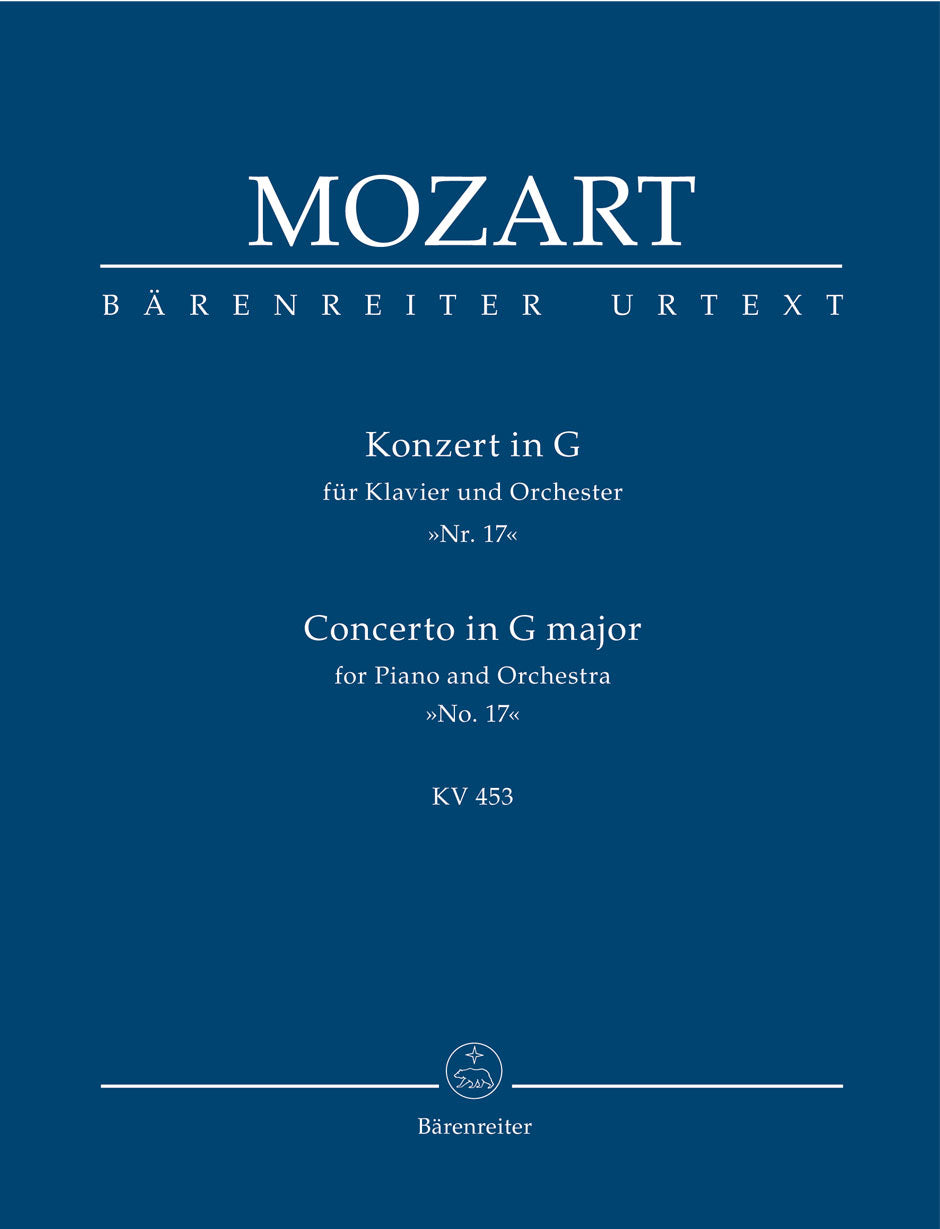 Mozart, Concerto for Piano KV 453 in G (Barenreiter)