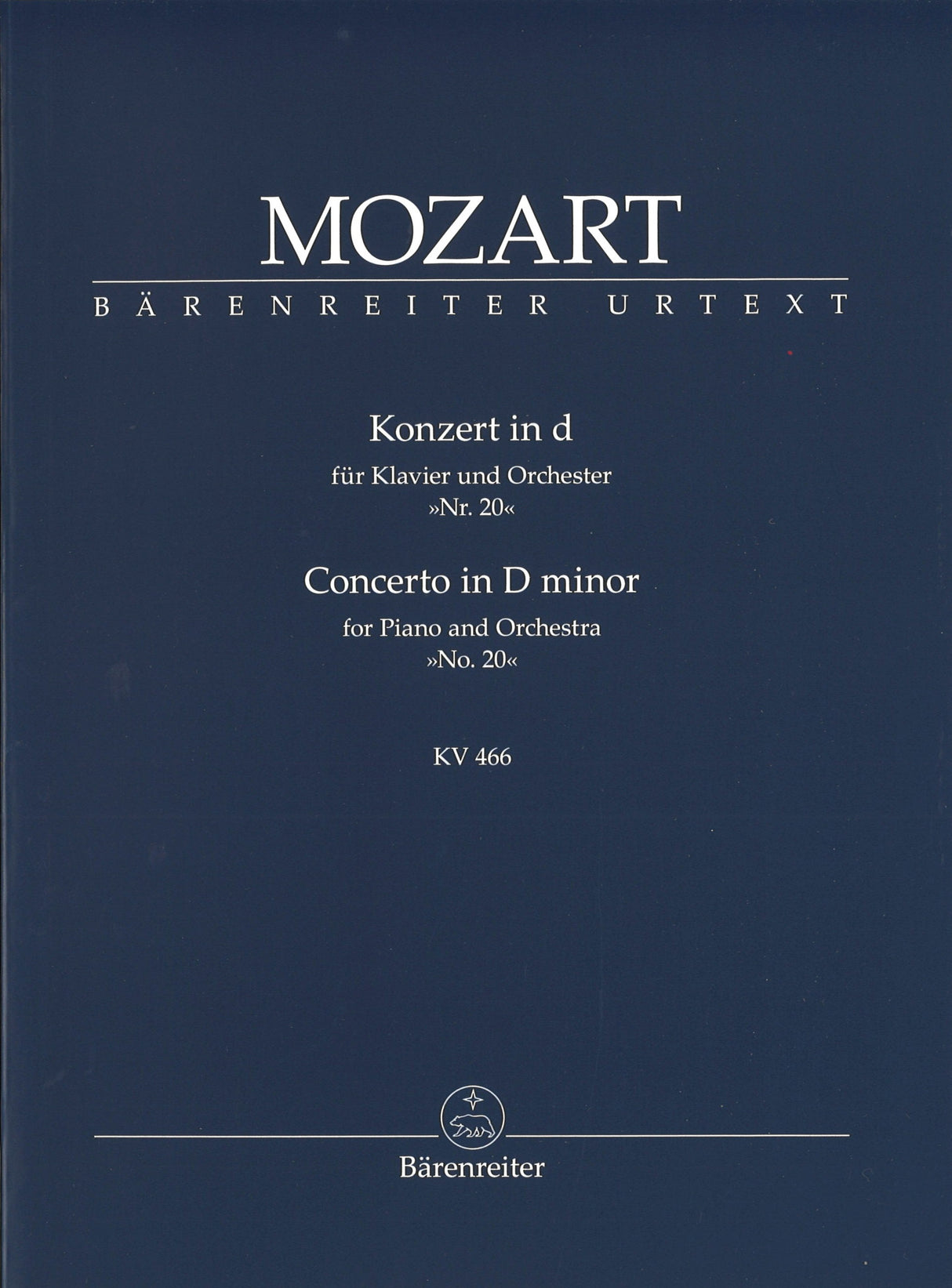 Mozart, Concerto for Piano KV 466 in d (Barenreiter)