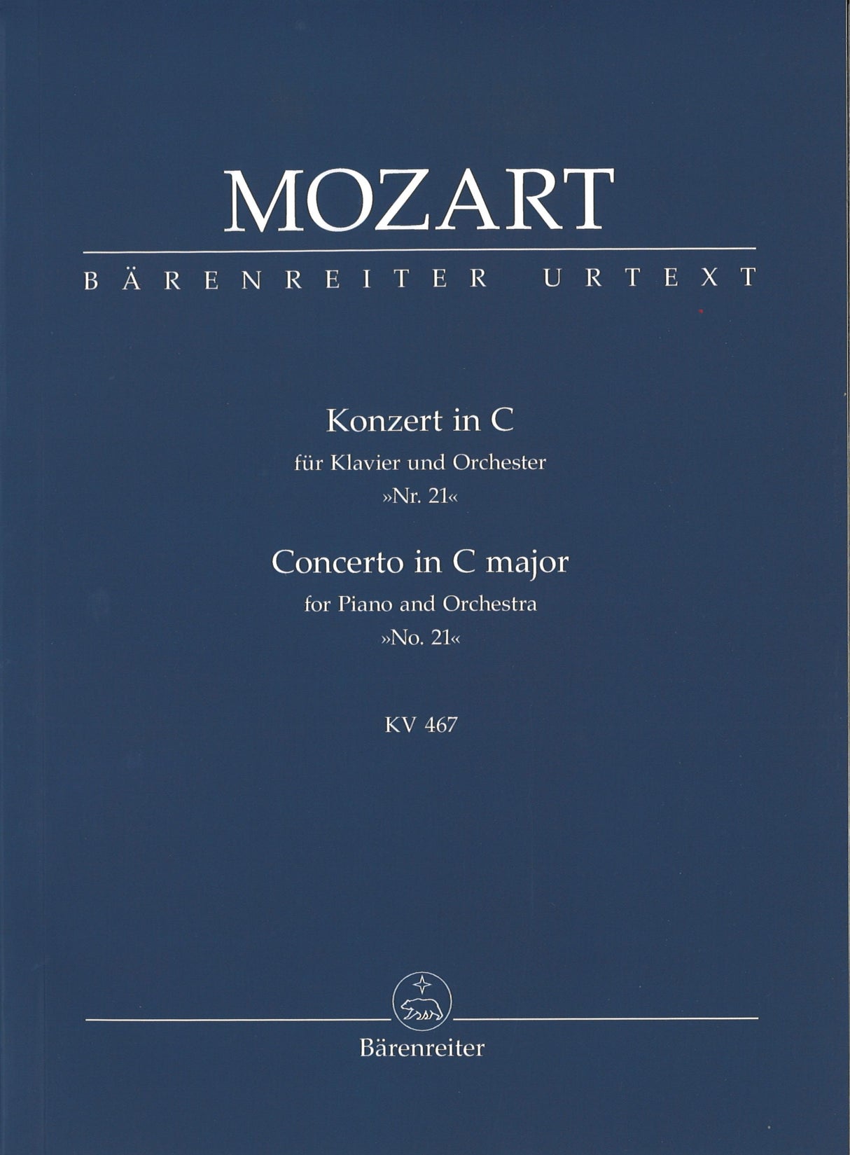 Mozart, Concerto for Piano KV 467 in C (Barenreiter)
