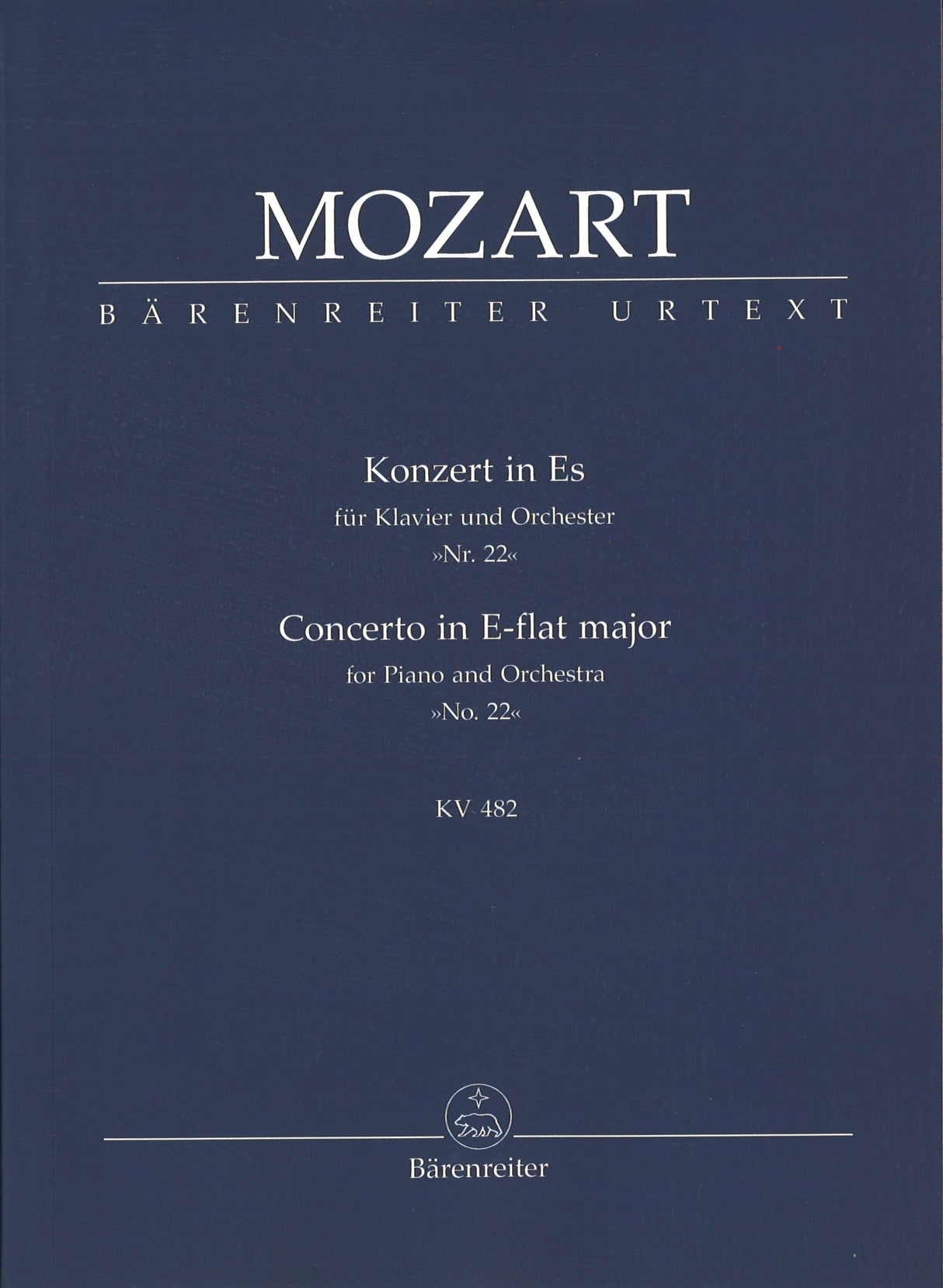 Mozart, Concerto for Piano KV 482 in Eb (Barenreiter)