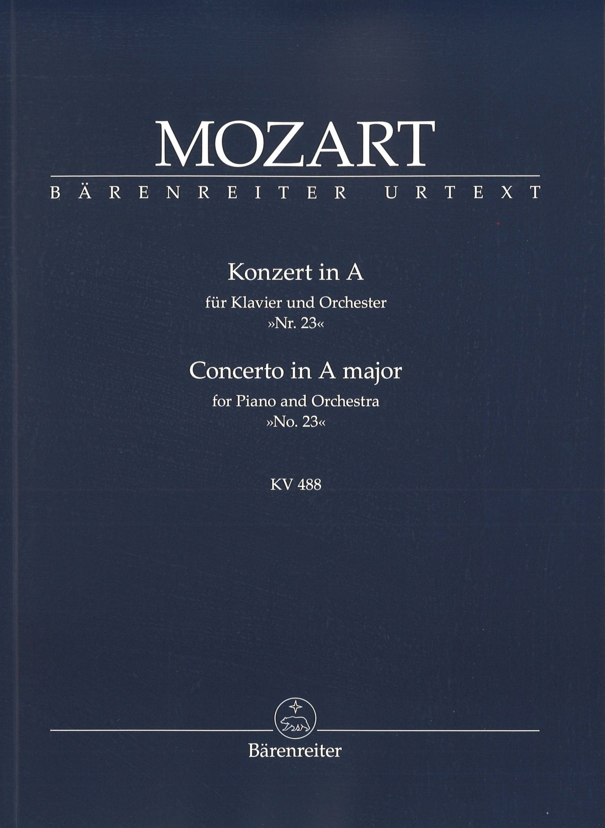 Mozart, Concerto for Piano KV 488 in A (Barenreiter)