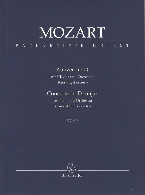 Mozart, Concerto for Piano KV 537 in D (Barenreiter)