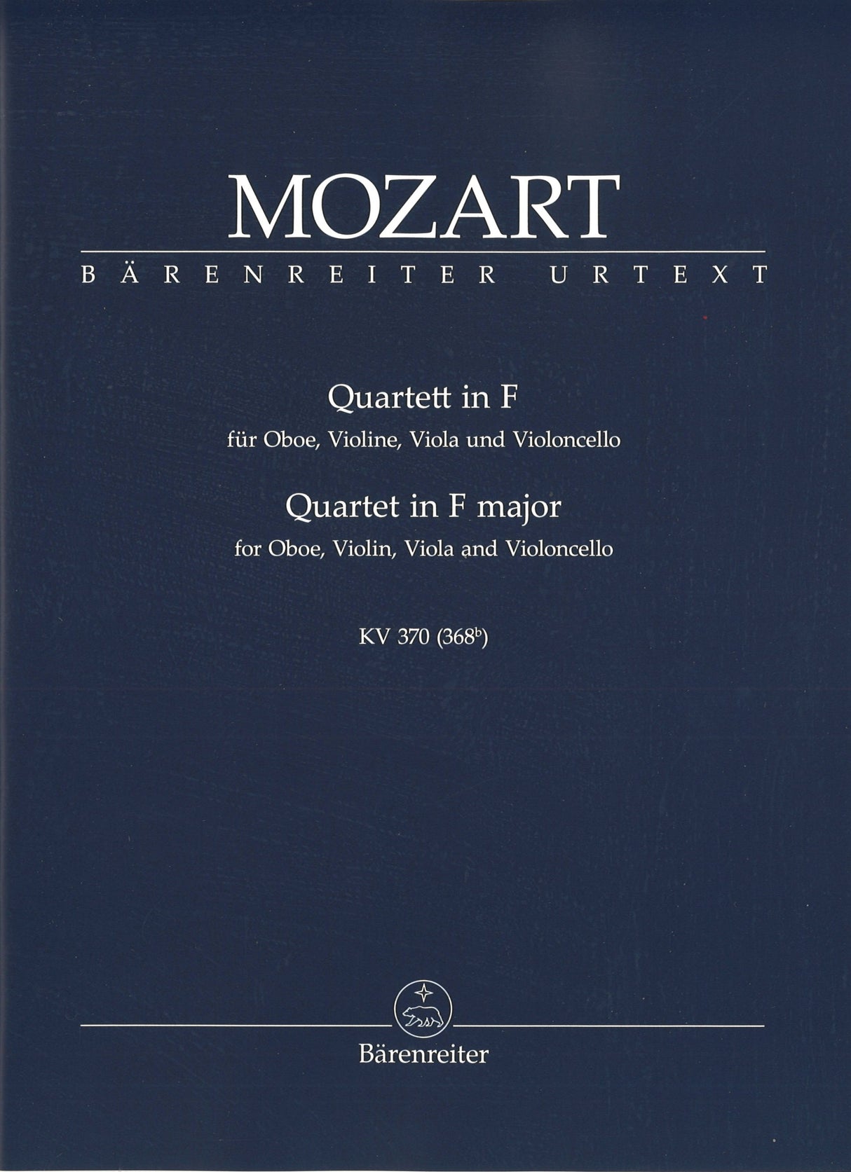 Mozart, Quartet KV 370 in F (Ob,Str) (Barenreiter)