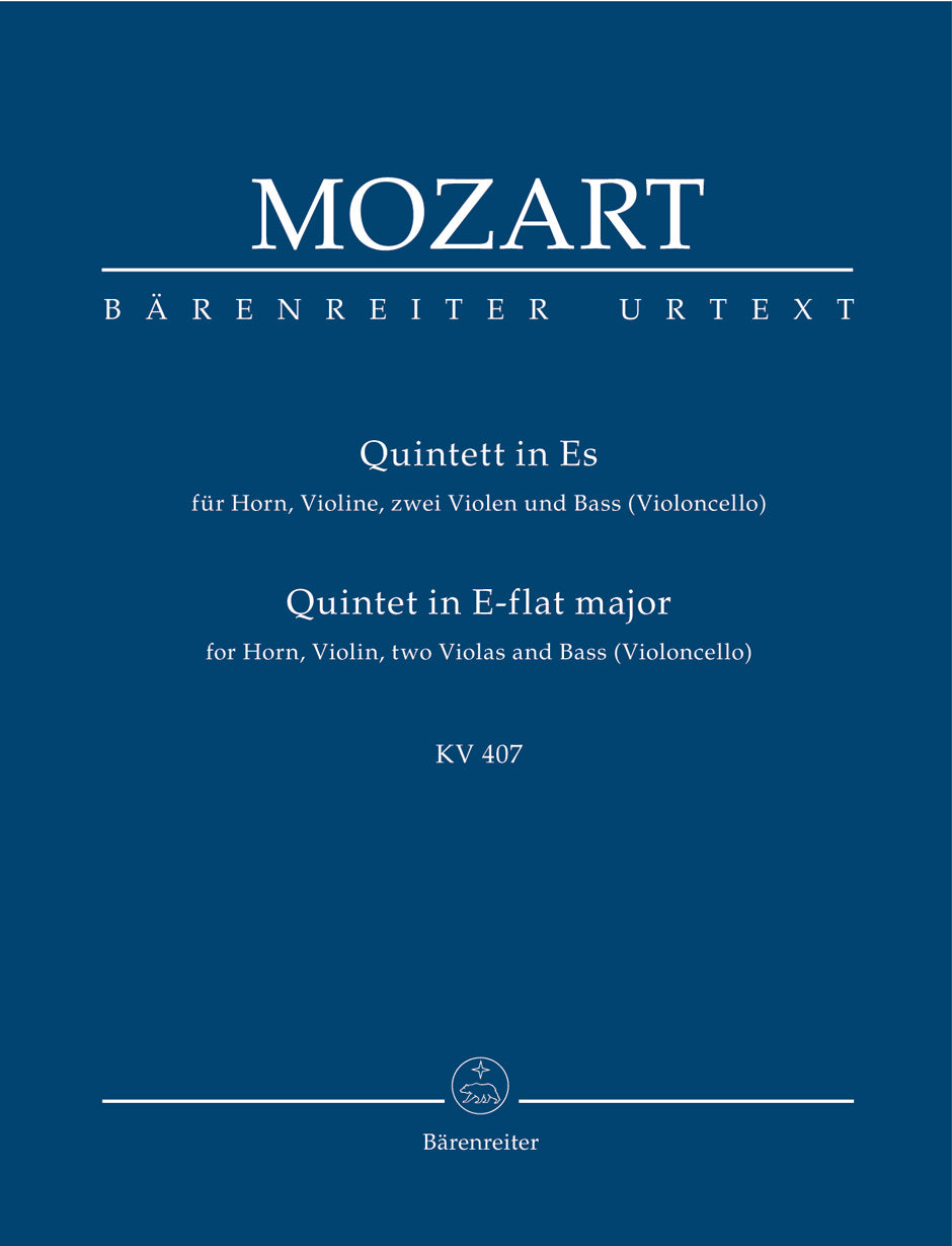 Mozart, Quintet KV 407 in Eb (Hn,Str) (Barenreiter)