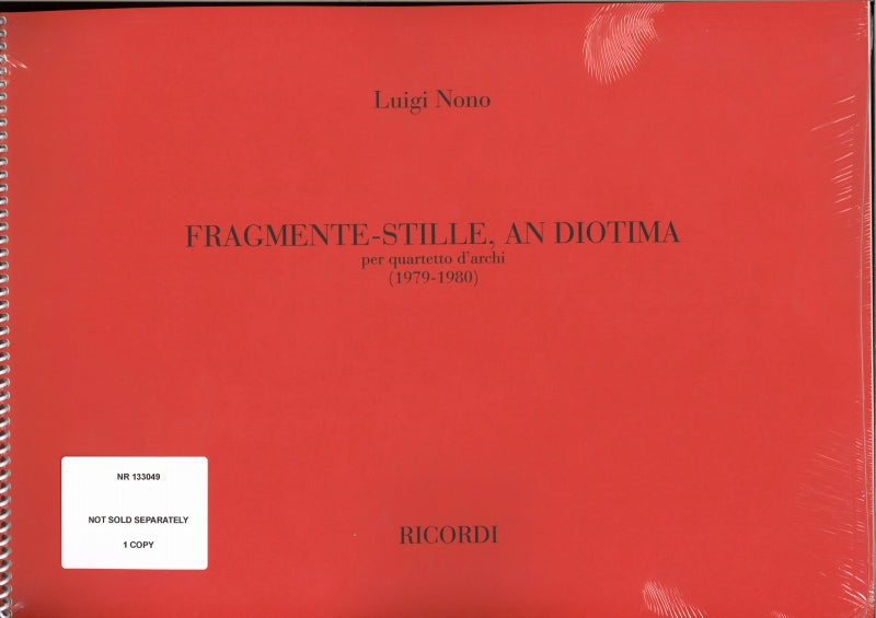 Nono, Fragmente-Stille, an Diotima (Ricordi)