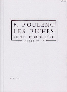 Poulenc, Biches: Suite d'orchestre (Heugel)