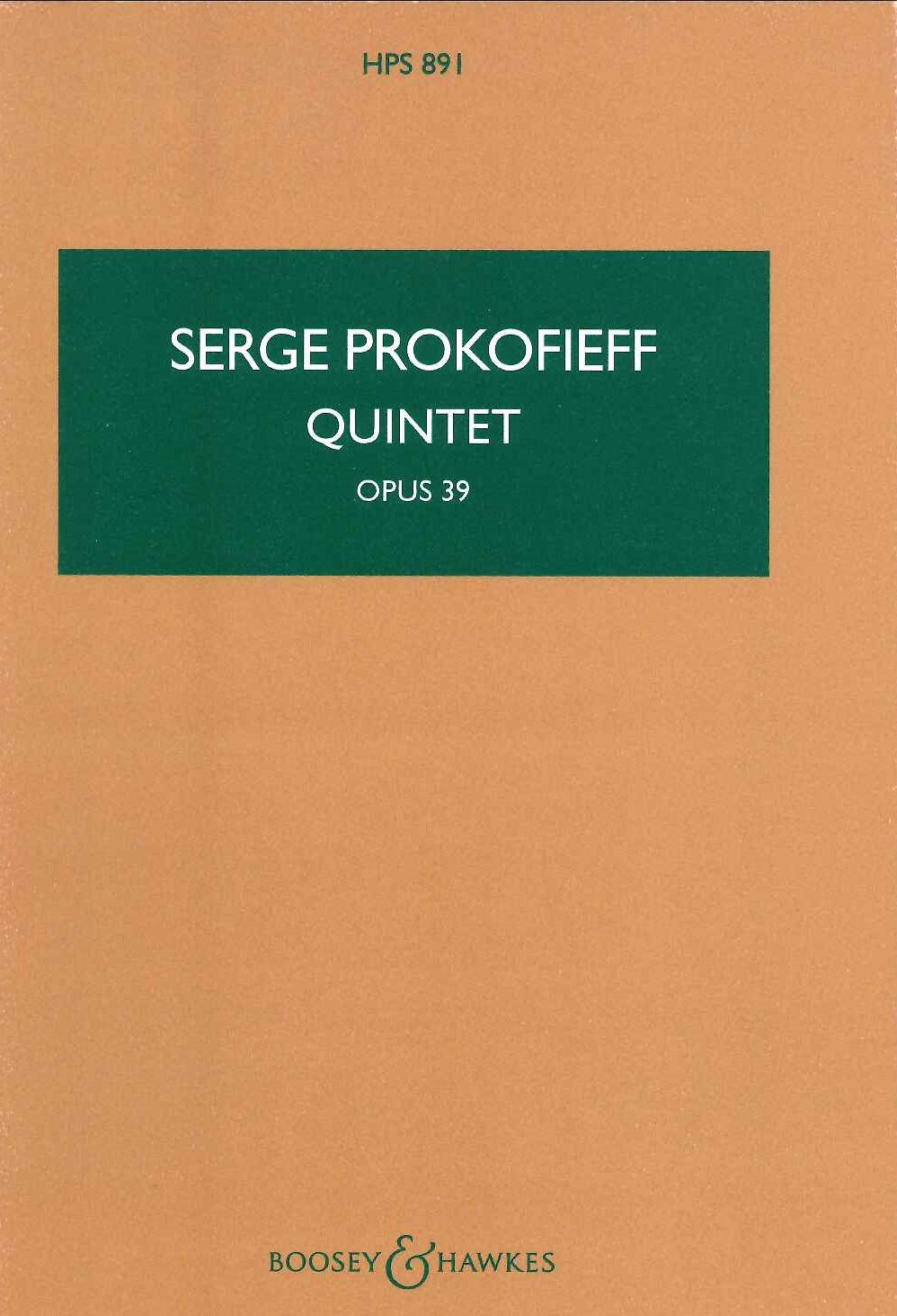 Prokofiev, Quintet op. 39(Ob,Cl,Vn,Va,CB (Boosey)