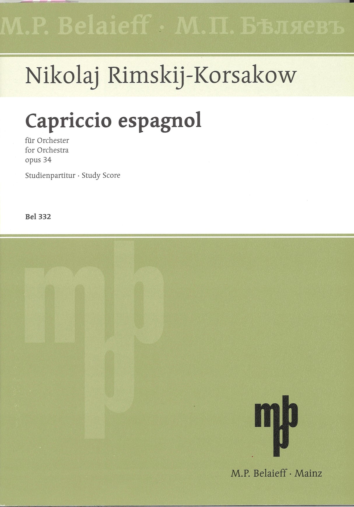 Rimsky-Korsakov, Capriccio espagnol (Belaieff)