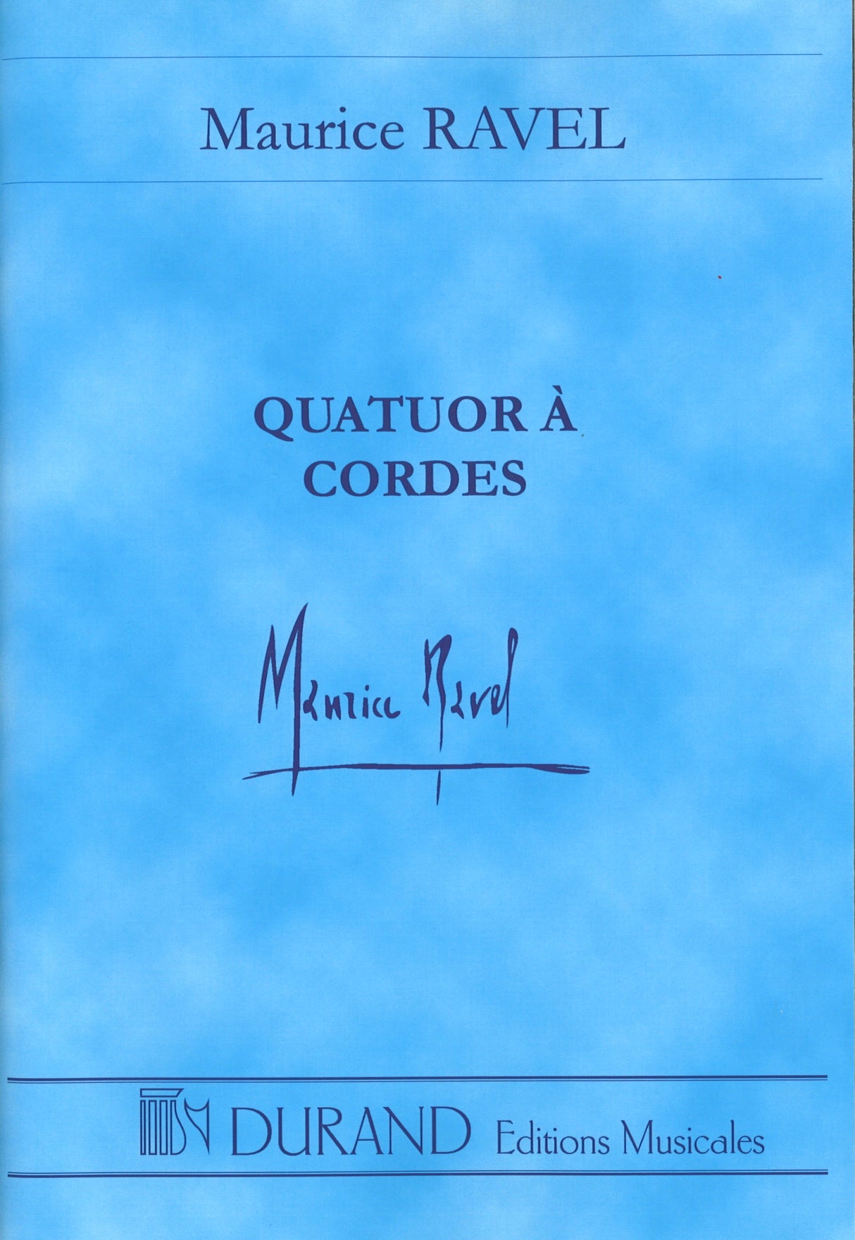 Ravel, Quatuor a cordes en Fa (1902-03) (Durand)