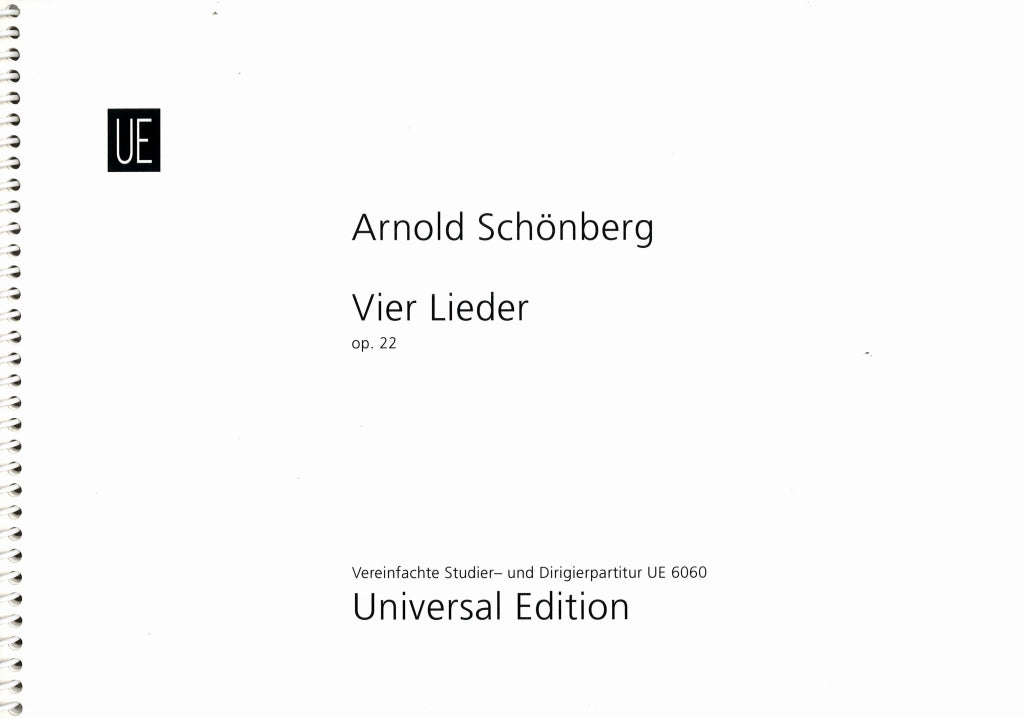 Schonberg, 4 Lieder op. 22 (Universal)