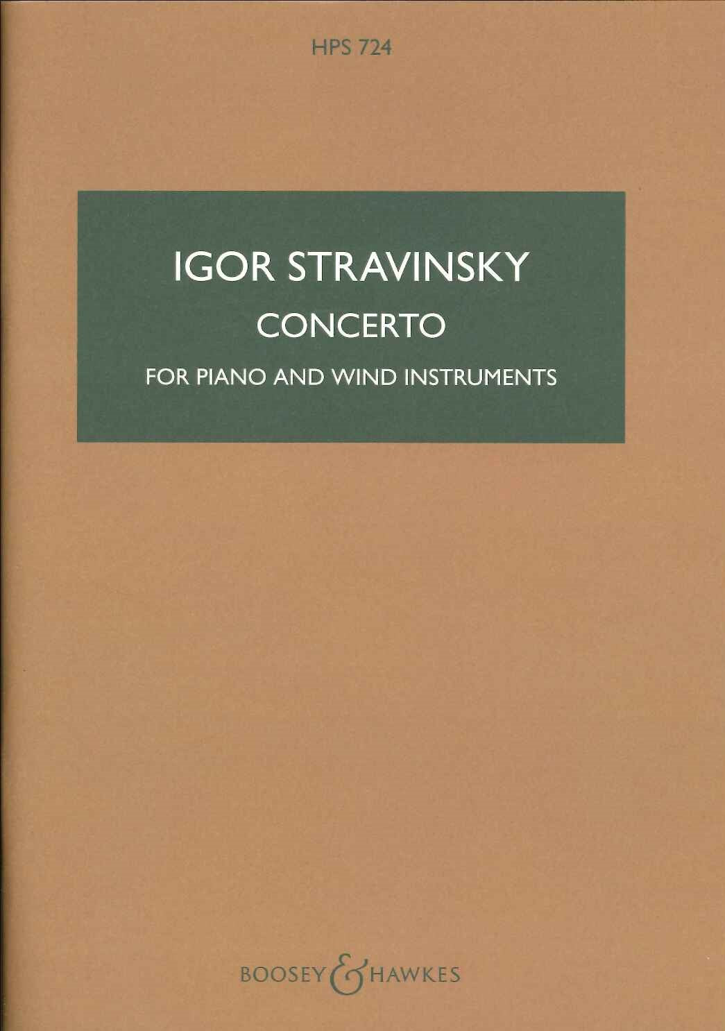Stravinsky, Concerto for piano and winds (Boosey)
