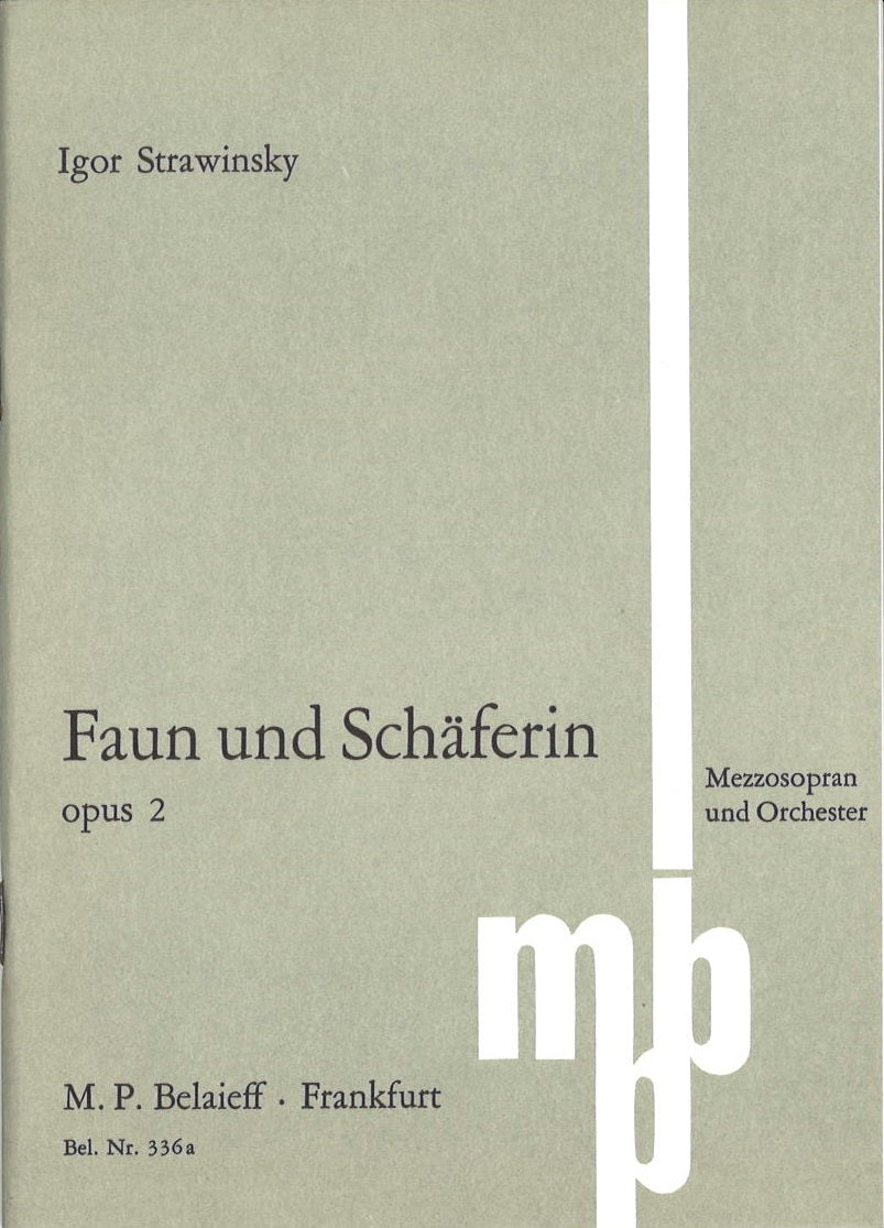 Stravinsky, Faune et la bergere op. 2 (Belaieff)