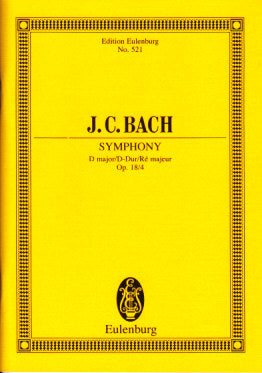 Bach,J.C., Symphony op.18/4 in D major (Eulenburg)