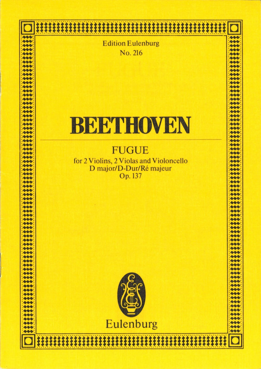 Beethoven, Fugue op. 137 in D (Eulenburg)